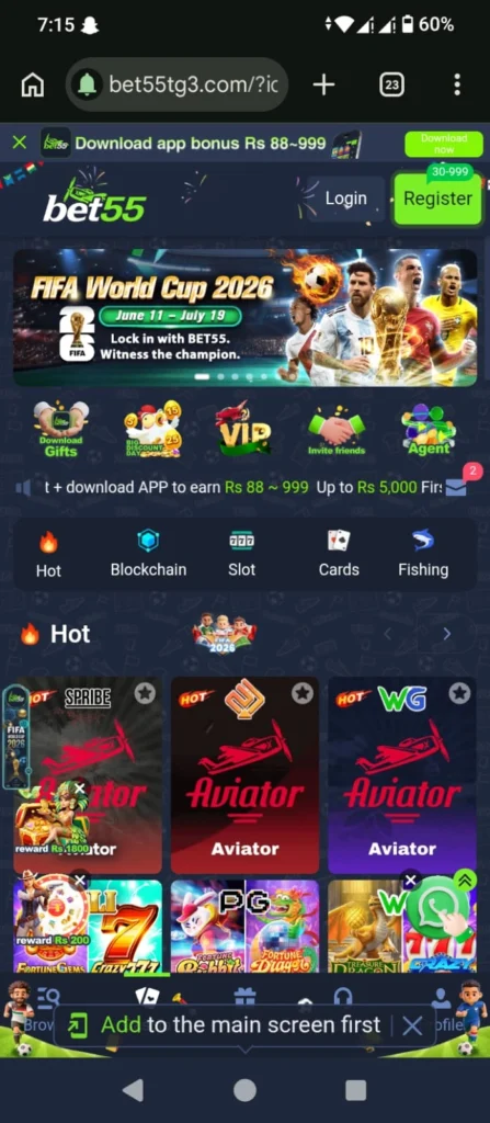 Bet55 Game Dashboard